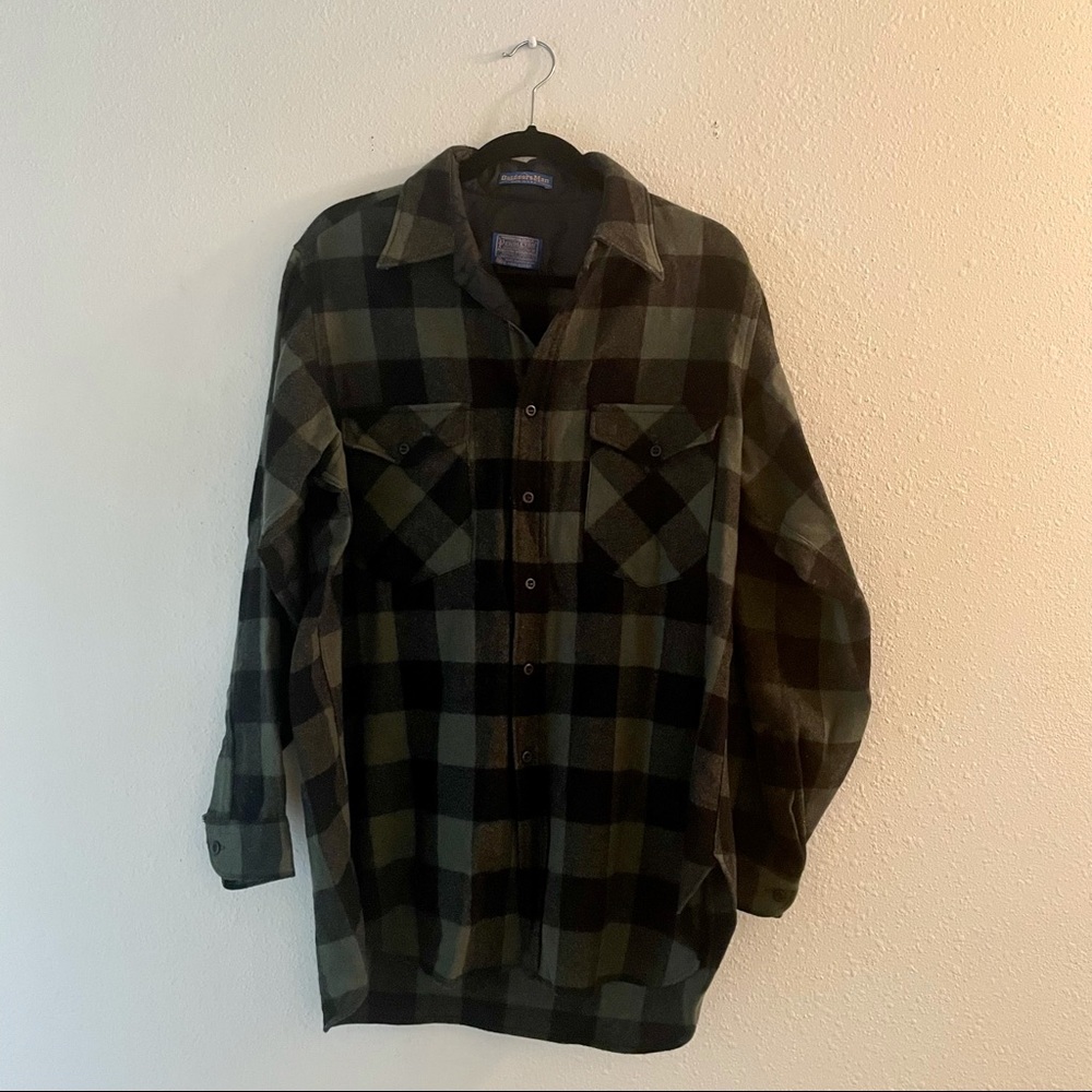 [PENDLETON] GREEN & BLACK FLANNEL